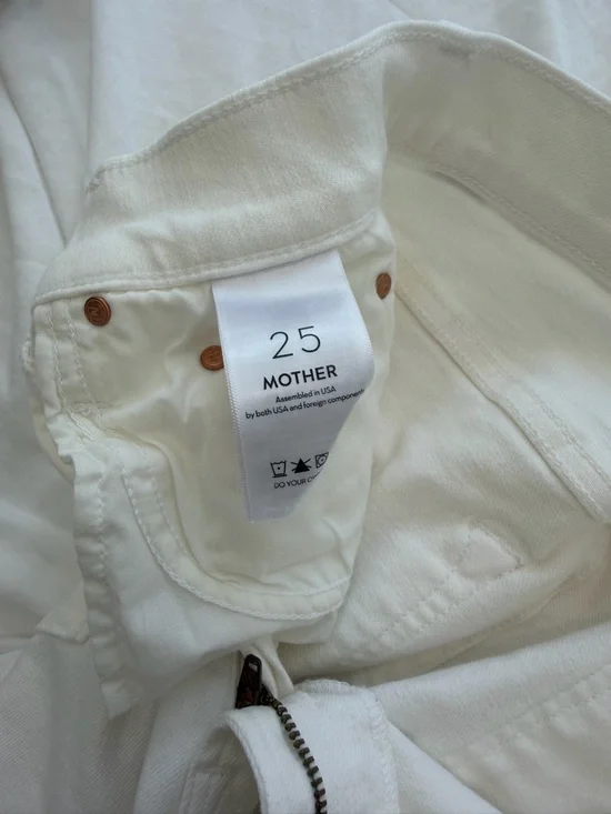 MOTHER White High Waisted Rider Ankle Jeans - never worn - Picture 3 of 5